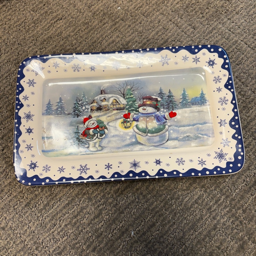 Festive Snowman Serving Platter